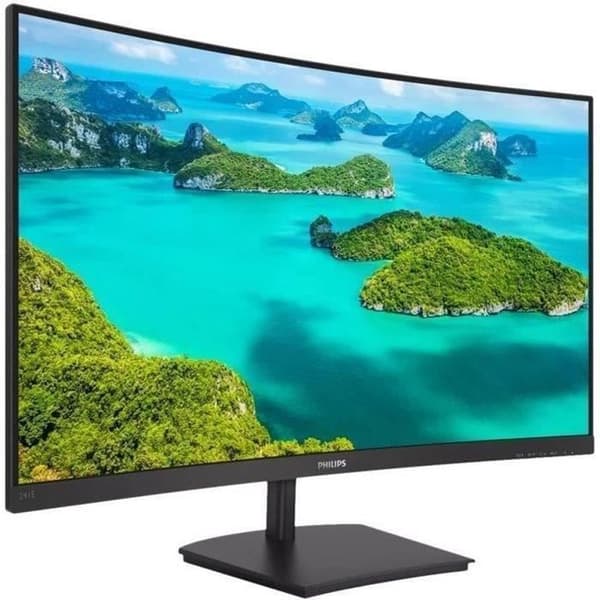 Böjd PC-skärm - PHILIPS 241E1SC/00 - 23,6" FHD - VA-panel - 4 ms - 75Hz - VGA / HDMI - AMD FreeSync