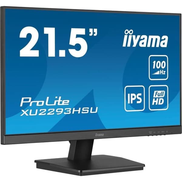 PC-skärm - IIYAMA - XU2293HSU-B7 - 21,5" FHD - IPS - 100Hz - 1ms - HDMI/DP - USB HUB - Högtalare - Svart