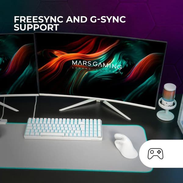 Kurvigt Gaming Skärm - MARS GAMING - MV-27C - 27 tum - 200Hz - HDR10 - 1ms