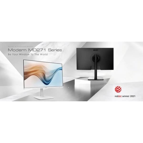 Ekran MSI Modern MD2712PW - USB Type-C - IPS - 1920 x 1080 - Svart - AMD FreeSync - 60 Hz Vit