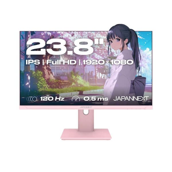 Spel-/kontorsmonitor | 23,8" | IPS | FHD | 120Hz | Pastellrosa