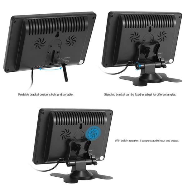 S701 TFT LCD-skærm, 7 tommer display, 1024 * 600 opløsning,sort