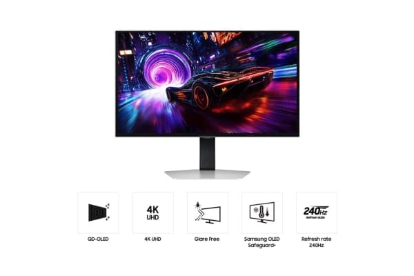 Samsung S32FG810SU, 81,3 cm (32"), 2160 x 3840 piksler, 4K Ultra HD, OLED, 0,03 ms, Sølv