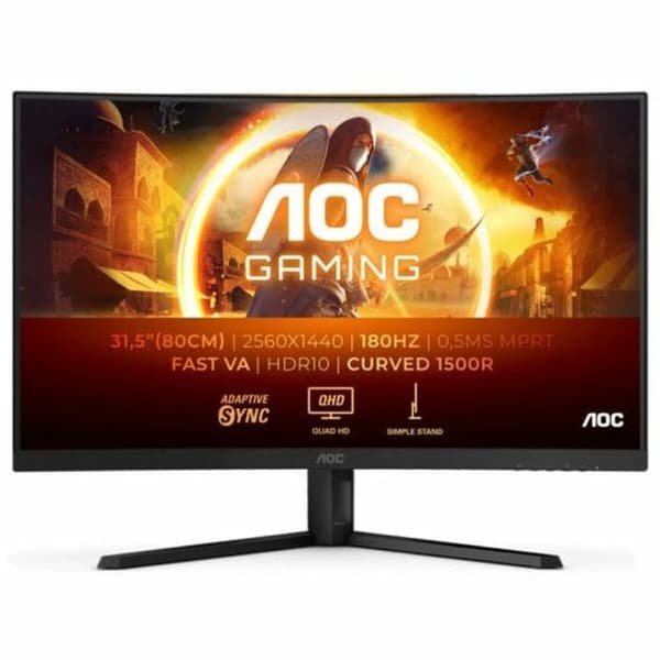 Pelinäyttö AOC CQ32G4VE Quad HD 32" musta, Harmaa