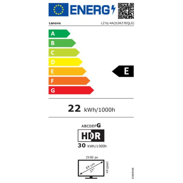 Pelinäyttö Lenovo 67BFGAC6EU Quad HD 27"