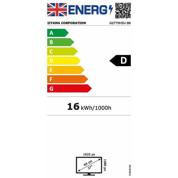 Pelinäyttö Iiyama G2770HSU-B6 27" Full HD