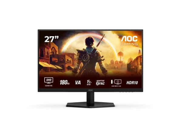 AOC G4 Q27G42XNE, 68,6 cm (27"), 2560 x 1440 piksler, Quad HD, LED, 1 ms, Sort, Rød