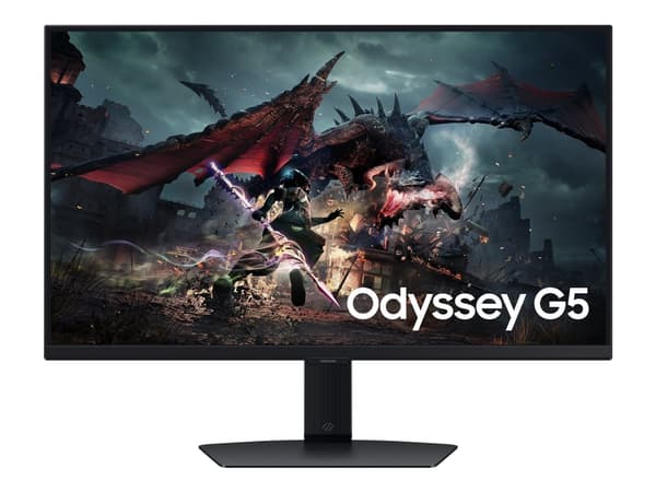Samsung Odyssey G5 S27DG502EU - G50D Series - LED-skärm - spel - 27" - 2560 x 1440 QHD @ 180 Hz - IPS - 350 cd/m² - 1000:1 - DisplayHDR 400 - 1 ms - Svart