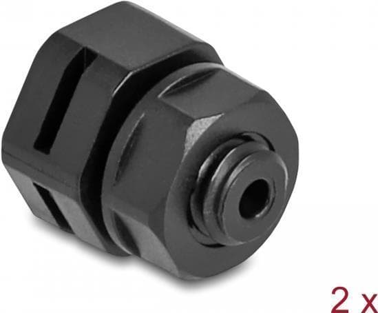 Delock trykkompensationselement M6 sort 2 stk (60477)