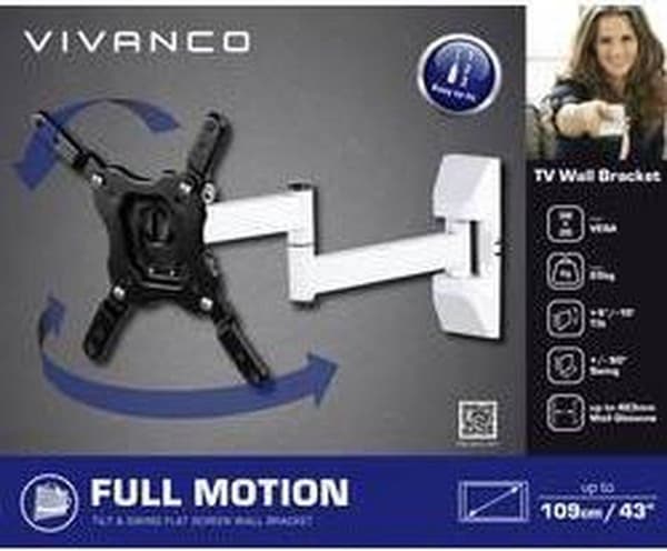 Vivanco BFMO 6020 B 109,2 cm (43'') Hvid