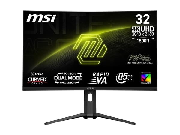 MSI MAG 321CUPDF, 80 cm (31.5"), 3840 x 2160 piksler, 4K Ultra HD, LCD, 0,5 ms, Sort