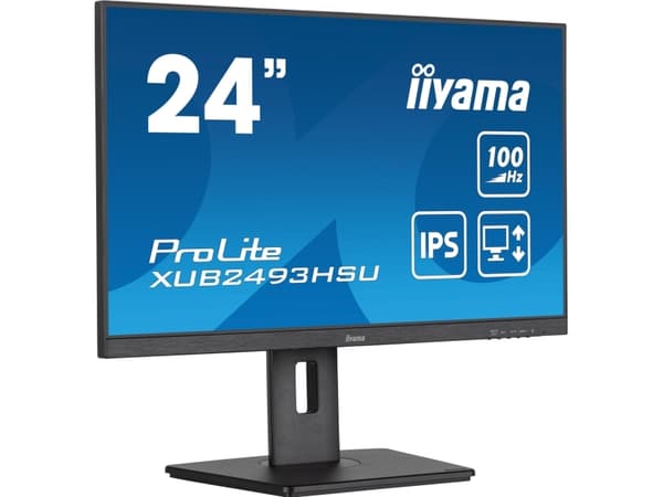 Monitor IIYAMA XUB2493HSU-B7 24" IPS FHD FHD 100Hz 300cd/m2 1ms Högtalare HDMI DP 2xUSB 2.0 Högtalare 15cm Höjd Justerbart stativ Svart