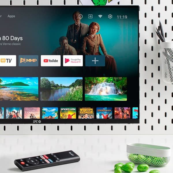 SPC SMART MONITOR 27 – 27" Full HD Android TV PC-skärm, mobilanslutning, fjärrkontroll och tillgång till strömmande innehåll