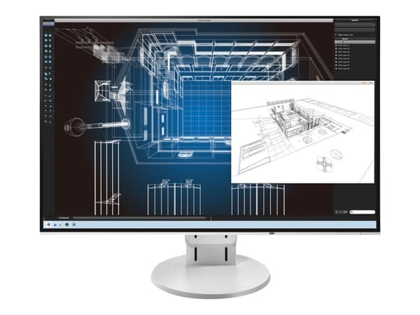 EIZO FlexScan EV2456-WT - LED-skärm - 24.1" - 1920 x 1200 - IPS - 350 cd/m² - 1000:1 - 5 ms - HDMI, DVI-D, VGA, DisplayPort - högtalare - vit