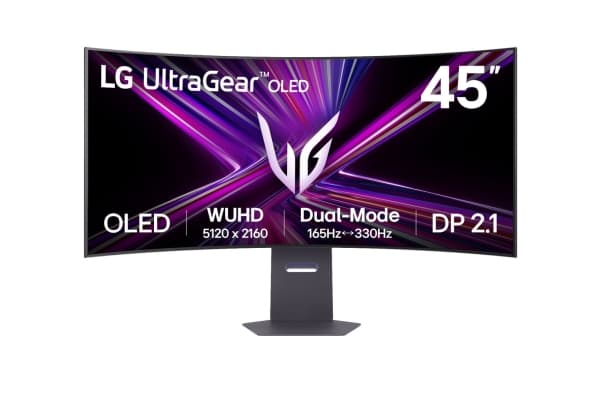 LG UltraGear, 114,3 cm (45"), 5120 x 2160 pixlar, OLED, 0,03 ms, Svart Svart
