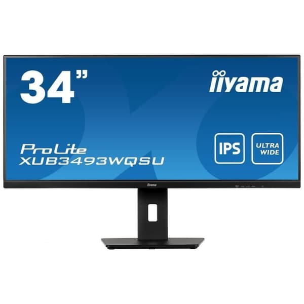 PC-skärm - IIYAMA - XUB3493WQSU-B5 - 34" UWQHD - IPS - 100Hz - 4ms - HDMI/DP - USB HUB - Justerbar fot - Svart