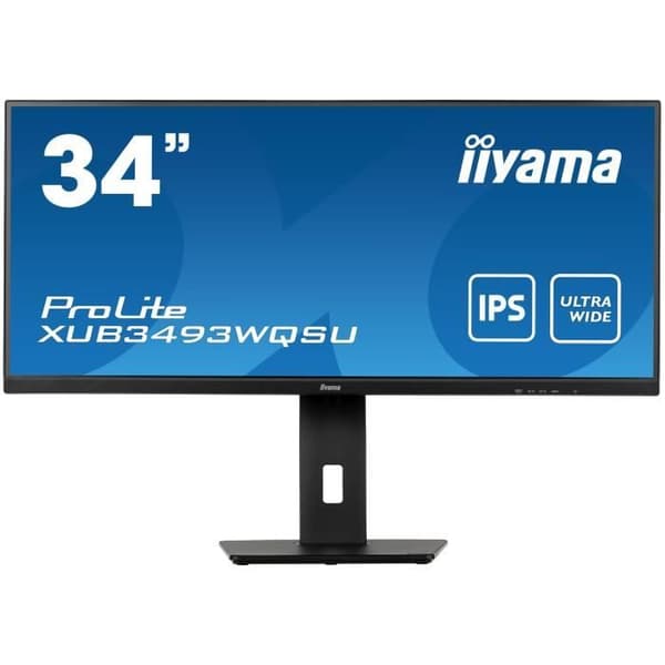 PC-skärm - IIYAMA - XUB3493WQSU-B5 - 34" UWQHD - IPS - 100Hz - 4ms - HDMI/DP - USB HUB - Justerbar fot - Svart