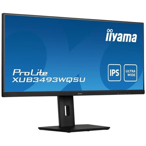 PC-skärm - IIYAMA - XUB3493WQSU-B5 - 34" UWQHD - IPS - 100Hz - 4ms - HDMI/DP - USB HUB - Justerbar fot - Svart