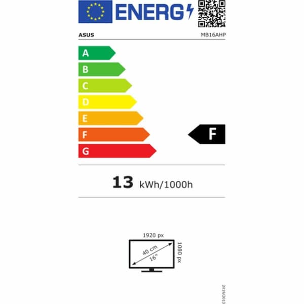 Kannettava näyttö Asus ZenScreen MB16AHP Full HD 15,6" 60 Hz