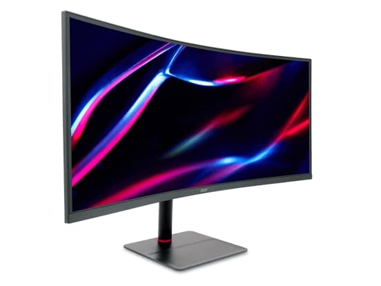 Acer Nitro XV5 XV345CURXbmiipphx, 86,4 cm (34"), 3440 x 1440 piksler, UltraWide Quad HD, LCD, 1 ms, Sort