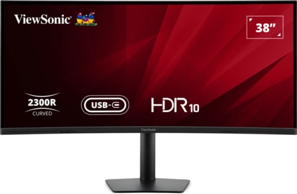Viewsonic VA3820C, 96,5 cm (38"), 3840 x 1600 pixlar, Wide Quad HD+, LED, 4,785 ms, Svart