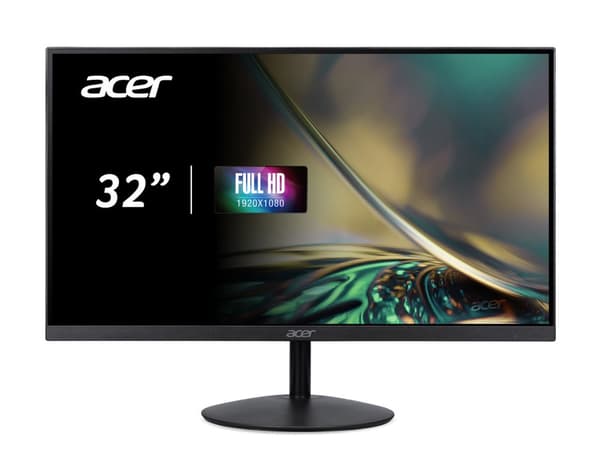 Acer SA322QAbi 32-tums Full HD-skärm för gaming/hemmakontor med ZeroFrame-design