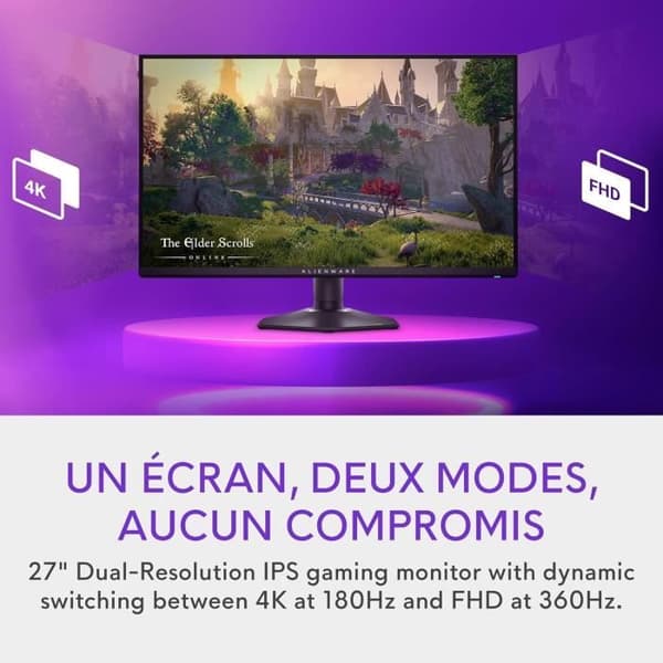 Gaming PC-skärm - ALIENWARE - AW2725QF - 27 tum - 4K UHD 3840x2160 - 360Hz - 0.5ms