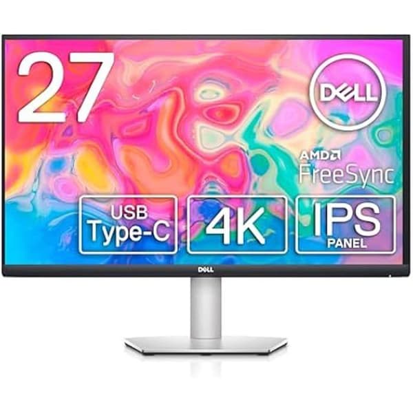 Skärm 27" 4K UHD - DELL - S2722QC - 4 ms responstid - USB-C - Inbyggda högtalare 3 W Grå