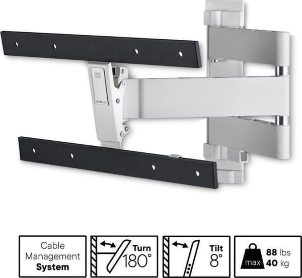 WM6453 Ultraslim OLED TV-beslag - drejebar og kantelbar - 32-77 tommer - VESA 400