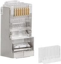 LANBERG RJ45 NETVÆRKSSTIK (8P8C) KAT.6 FTP (100 STK) MED LEDNING OG WIRELINE (PLS-6000) (PLS-6000)