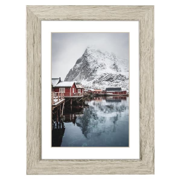 Hama Oslo harmaa mänty 13x18 puu sis. passepartout 175941