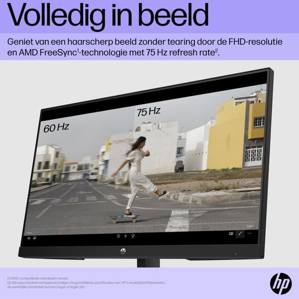 HP V24i G5 60,5 cm (23,8") 1920 x 1080 pixlar Full HD Svart Svart