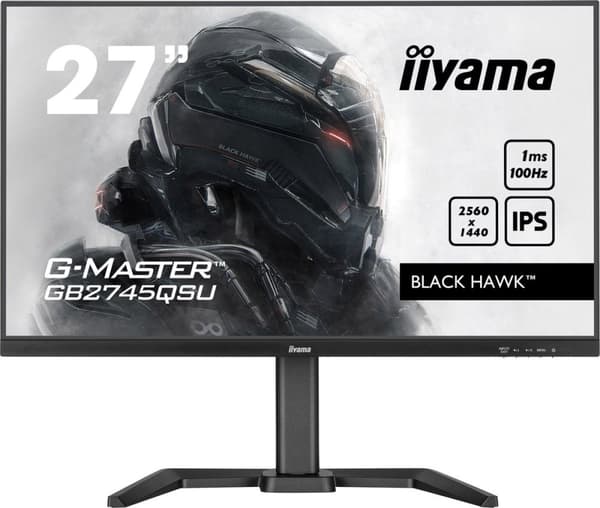 Iiyama G-MASTER Black Hawk GB2745QSU-B1 - LED-skärm - 68,5 cm (27") - 2560 x 1440 QHD @ 100 Hz - I Svart
