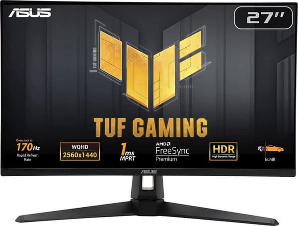 ASUS TUF Gaming VG27AQA1A - QHD Gaming Monitor - 170hz - 27 tum