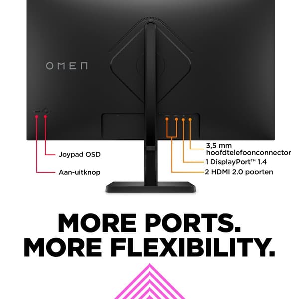 HP Omen 32q Gaming Monitor - IPS, QHD, 165Hz, højdejustering [Energiklasse F] (780K0E9#ABB) Sort