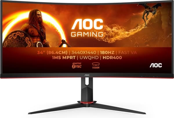 AOC Gaming CU34G2XP - Ultrabred spelskärm - 180hz - 34 tum