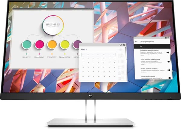 HP E24 G4 60,5 cm (23,8") 1920 x 1080 pixels Full HD Sølv [Energiklasse D] (9VF99A3) Sølv