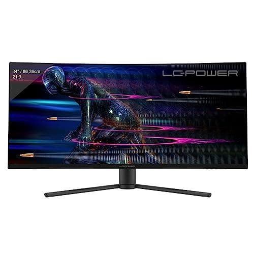 LC-Power M34-UWQHD-165-C UWQHD Böjd 86,4 cm (34") UWQHD-skärm [Energiklass G] (LC-M34-UWQHD-165-C) Svart, Röd