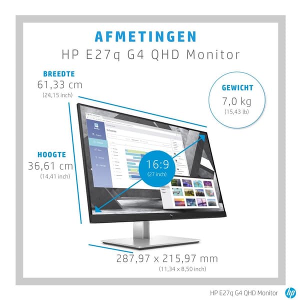 HP Elitedisplay E27Q G4 - QHD IPS-skärm - 27 tum