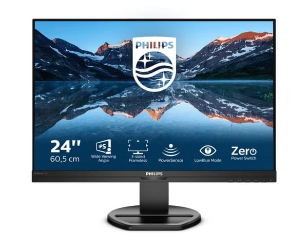 Philips B Line 240B9 - LED-skærm - 61,1 cm (24,1") (24" synlig) - 1920 x 1200 WUXGA @ 75 Hz - IPS - 300 cd/m² - 1000:1 - 4 ms - HDMI, DVI-D, VGA , Dis