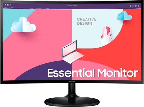 Samsungin 68 cm LED-näyttö, 68,60 cm (27"), kaareva näyttö, 16:9-kuvasuhde, VA-paneeli, resoluutio: 1920 x 1080, 75 Hz virkistystaajuus, 250 cd/m² kir