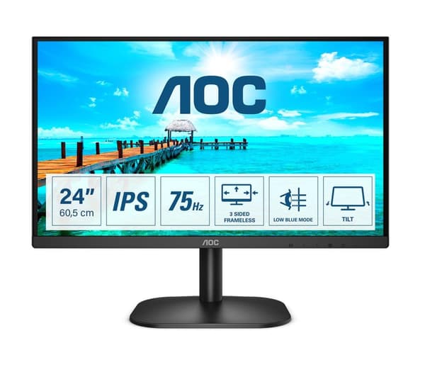 AOC 24B2XH - Full HD IPS-skærm - 24 tommer