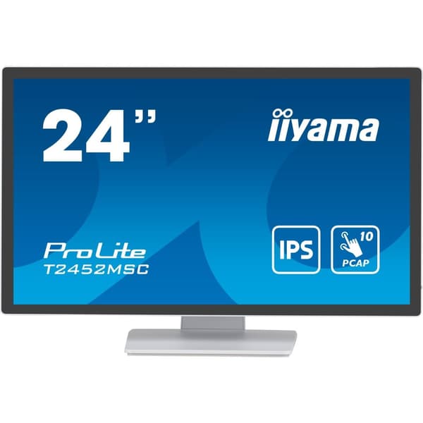 Iiyama ProLite T2452MSC-W1 LED-skærm - fladskærm (TFT/LCD) - 60,5 cm - 24 tommer - IPS - HDMI - hvid [Energiklasse E] (T2452MSC-W1)