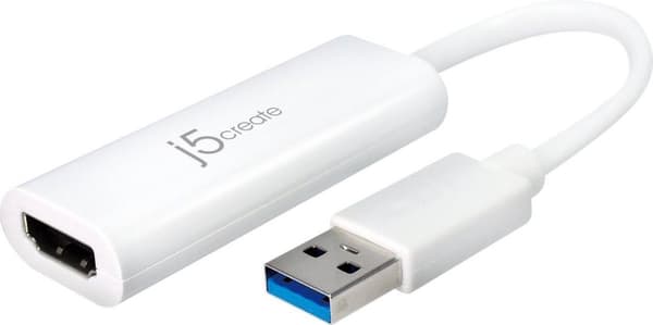 j5create JUA254 USB-grafikadapter 2048 x 1152 pixels Wit Hvid