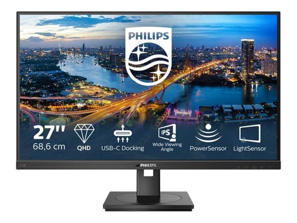 PHILIPS Q 27' IPS 75Hz 4ms Adaptive Sync-skärm med USB-C-dockning och högtalare - 3 års garanti
