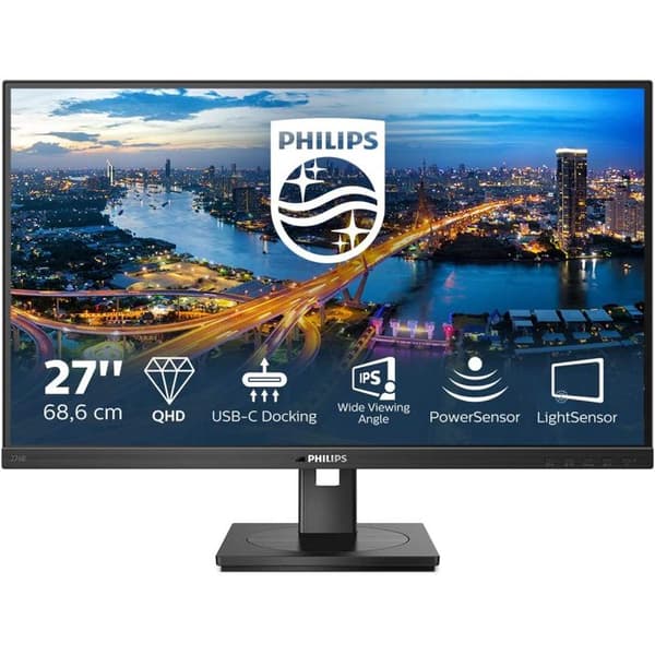 PHILIPS Q 27' IPS 75Hz 4ms Adaptive Sync-skärm med USB-C-dockning och högtalare - 3 års garanti