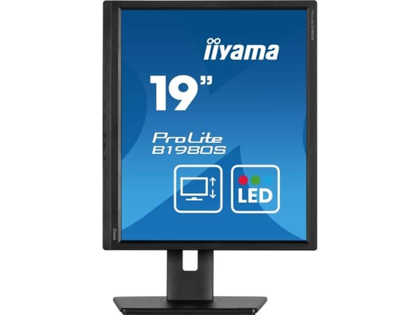 iiyama ProLite B1980S-B1, 48,3 cm (19"), 1280 x 1024 piksler, VGA, LED, 3 ms, Sort