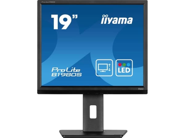 iiyama ProLite B1980S-B1, 48,3 cm (19"), 1280 x 1024 piksler, VGA, LED, 3 ms, Sort