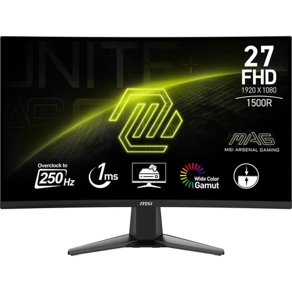 MSI MAG 27C6X computerskærm 68,6 cm (27") 1920 x 1080 pixels Full HD LCD Sort Sort