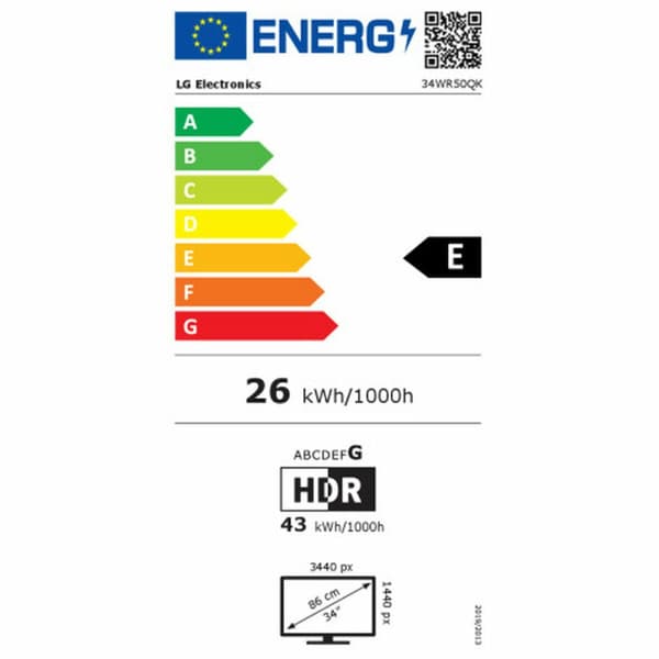 Näyttö LG 34WR50QK-B 34" 4K Ultra HD LCD Wide Quad HD